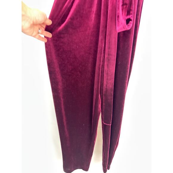 Eloquii Burgundy Velvet Jumpsuit - Picture 3 of 12